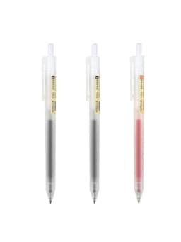 3-5pcs Retractable Gel Pens Set Black/Red/Blue Ink Ballpoint 0.5mm Quick Drying Business Signature Fine Point Writing Supplies