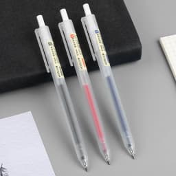 3-5pcs Retractable Gel Pens Set Black/Red/Blue Ink Ballpoint 0.5mm Quick Drying Business Signature Fine Point Writing Supplies