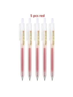 3-5pcs Retractable Gel Pens Set Black/Red/Blue Ink Ballpoint 0.5mm Quick Drying Business Signature Fine Point Writing Supplies
