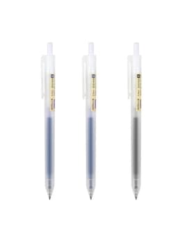 3-5pcs Retractable Gel Pens Set Black/Red/Blue Ink Ballpoint 0.5mm Quick Drying Business Signature Fine Point Writing Supplies