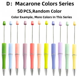 10PCS/20PCS/50PCS new plastic material black ink bead ballpoint pen,designated creative series (random color),perfect for DIY