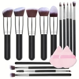 14PCS Makeup Brushes Set Professional Foundation Eye Shadow Concealers Blending Blush Brush Kabuki Soft Fluffy Women Beauty Tool