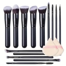 14PCS Makeup Brushes Set Professional Foundation Eye Shadow Concealers Blending Blush Brush Kabuki Soft Fluffy Women Beauty Tool