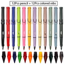 12 Color Eternal Pencil Can Be Wiped Magic Replace Head Eco Friendly Student Painting Kids Gift Draw School Supply Gifts