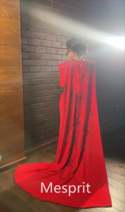 Customized Jiayigong  Jersey Beading Draped Clubbing A-line High Collar Bespoke Occasion Gown Long Dresses Saudi Arabia Classic