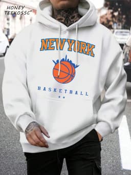 Brooklyn Est 1998 New York Printing Men Hoodies Harajuku Crewneck Hoodie Fashion Oversize Hoody Autumn Comfortable Tracksuit