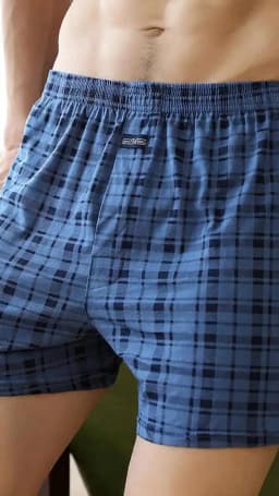 100% Cotton Men Pajama Boxers Casual Breathable 3D Crotch Bottoms Sleepwear Fashion Plaid Elastic Waist Underpants Pijama Hombre
