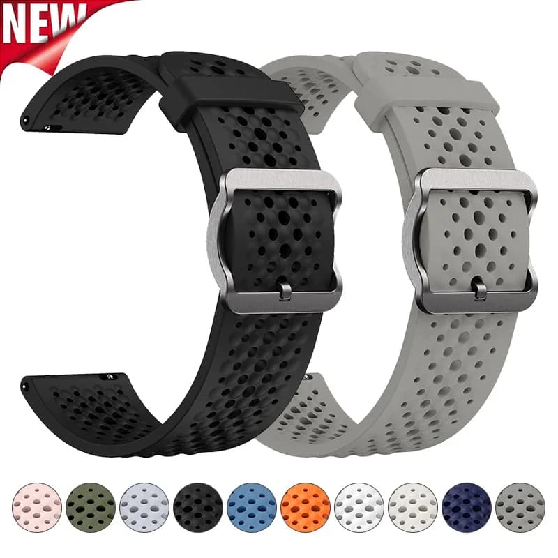 22mm Breathe Silicone Strap for Xiaomi Watch S4 Sport Wristband for Huawei GT4 46mm GT3 4Pro Bracelet for Samsung Gear S3 Band