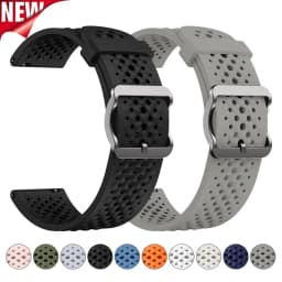 22mm Breathe Silicone Strap for Xiaomi Watch S4 Sport Wristband for Huawei GT4 46mm GT3 4Pro Bracelet for Samsung Gear S3 Band