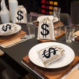 Linen Candy Gift Bag Creative Dollar Printing New Year Christmas Tree Decorative Hanging Money Bags Drawstring Coin Bags