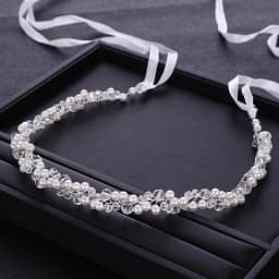 Handmade Bridal Headband Crystal Pearl Headdress Bridal Hair Accessories Wedding Headband Bridal Headdress Princess Hair Strap