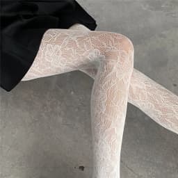 Japanese Sweet Sakura Fish Net Stockings Vintage Women Sexy Mesh Flower Luxury White Tights Y2K Lolita Party Underwear Pantyhose