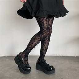 Japanese Sweet Sakura Fish Net Stockings Vintage Women Sexy Mesh Flower Luxury White Tights Y2K Lolita Party Underwear Pantyhose