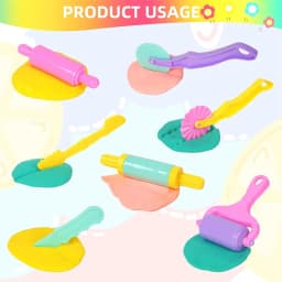Cartoon 3D Animal Play Dough Molds DIY Creation Tools For Kids Toddlers Various Animal Molds Rolling Pins Clay Dough Accessories