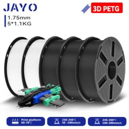 JAYO 3D PETG/PLA/PLA PLUS Printer Filament 1.75mm 5.5KG 100% No Bubble Non-Toxic 3D Printing Materials for 3D Printer&3D Pen