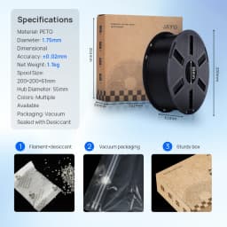 JAYO 3D PETG/PLA/PLA PLUS Printer Filament 1.75mm 5.5KG 100% No Bubble Non-Toxic 3D Printing Materials for 3D Printer&3D Pen