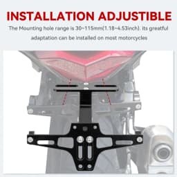 For Zontes G1 125 ZT125 G1 ZT125U ZT 125 U ZT 310X ZT310R Motorcycle Adjustable Rear Tail Tidy License Plate Holder Bracket LED