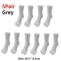 1-5Pair Japanese Style Two Finger Socks Unisex Clog Socks Polyester Toe Separation Socks Kimono Flip Flop Sandal Split Toe Sock