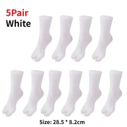 1-5Pair Japanese Style Two Finger Socks Unisex Clog Socks Polyester Toe Separation Socks Kimono Flip Flop Sandal Split Toe Sock
