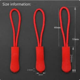10pcs Replacement Zipper Clip Broken Buckle Zipper Pull Puller End Rope Tag Fixer Zip Cord for Travel Bag Suitcase Tent Backpack