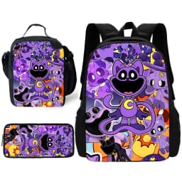 Child School Cute For Smilings Critters Backpack with Lunch Bags ,Pencil Bags ,School Bags for Boys Girls Best Gift