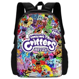 Child School Cute For Smilings Critters Backpack with Lunch Bags ,Pencil Bags ,School Bags for Boys Girls Best Gift