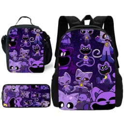Child School Cute For Smilings Critters Backpack with Lunch Bags ,Pencil Bags ,School Bags for Boys Girls Best Gift