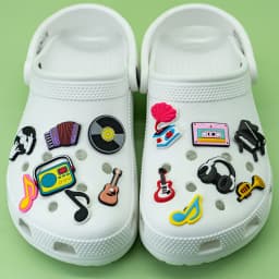 1/20pcs Musical Instruments Pins for Men Women Kids Piano Guitar CD Shoe Charms Shoe Accessories Decorations Buckles Ornament
