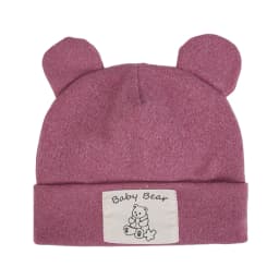 Cute Bear Ear Baby Turban Hats for Newboorn Boys Girls Faux Cashmere Label Caps Beanies Autumn Winter Infant Bonnets
