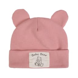 Cute Bear Ear Baby Turban Hats for Newboorn Boys Girls Faux Cashmere Label Caps Beanies Autumn Winter Infant Bonnets