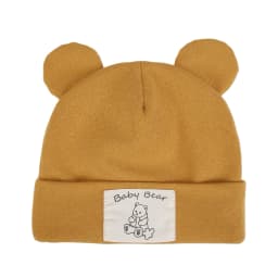 Cute Bear Ear Baby Turban Hats for Newboorn Boys Girls Faux Cashmere Label Caps Beanies Autumn Winter Infant Bonnets