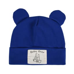 Cute Bear Ear Baby Turban Hats for Newboorn Boys Girls Faux Cashmere Label Caps Beanies Autumn Winter Infant Bonnets