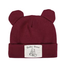 Cute Bear Ear Baby Turban Hats for Newboorn Boys Girls Faux Cashmere Label Caps Beanies Autumn Winter Infant Bonnets
