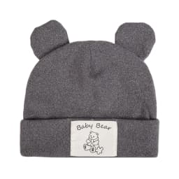 Cute Bear Ear Baby Turban Hats for Newboorn Boys Girls Faux Cashmere Label Caps Beanies Autumn Winter Infant Bonnets