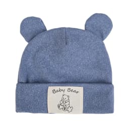 Cute Bear Ear Baby Turban Hats for Newboorn Boys Girls Faux Cashmere Label Caps Beanies Autumn Winter Infant Bonnets