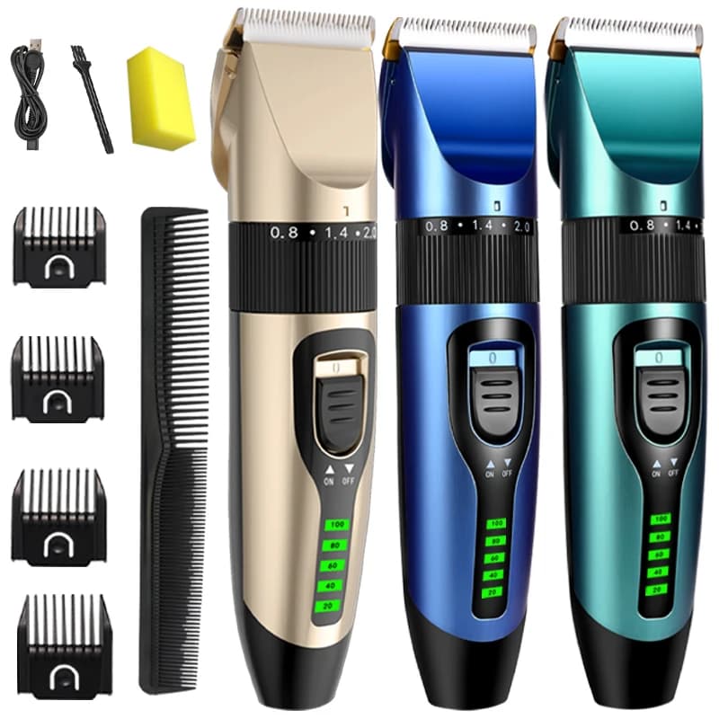 Electric Hair Clipper Wireless Professional Trimmer LED Display Ceramic Blade Household Low Noise Men Hair Clipper Haircut Tool