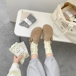 5 Pairs Polka Dot Socks, Cute College Style Rolled Edge Mid Tube Socks, Women's Stockings & Hosiery