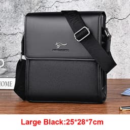 Luxury Brand Messenger Bag Men Leather Side Shoulder Bag For Men Business Office Work Bag Male Briefcase Casual Crossbody Bag