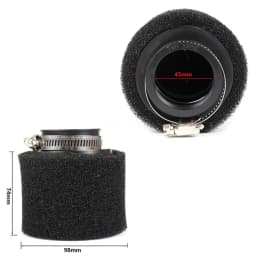 For pz30 carburetor 200cc 250cc ATV PIT DIRT BIKE Motorcycle 35 38 42 45 48mm Air Filter Degree ANGLED FOAM Pod Cleaner