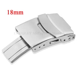 Lucury Solid Buckle for Seiko Diving Folding Stainless Steel Watch Silver Clasp 18/20mm 22mm 24mm Metal Button Watch Accessories