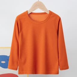 Children's Autumn Solid Color Simple Joker Long Sleeve T-Shirt Boys Casual Sports Shirt Girls Fashion Round Neck Sweater