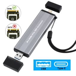 M.2 NVME NGFF SATA Dual Protocols Enclosure M2 SSD Case USB 3.2 Type C SSD Adapter 10Gbps To NVMe SATA External Hard Disk Box