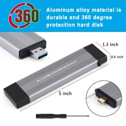 M.2 NVME NGFF SATA Dual Protocols Enclosure M2 SSD Case USB 3.2 Type C SSD Adapter 10Gbps To NVMe SATA External Hard Disk Box