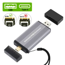 M.2 NVME NGFF SATA Dual Protocols Enclosure M2 SSD Case USB 3.2 Type C SSD Adapter 10Gbps To NVMe SATA External Hard Disk Box