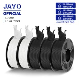 JAYO 5 Rolls 3D Filament PLA/PLA META/PETG/SILK PLA+/Wood/PLA Marblel/ APLA 1.75mm1.1KG 3D Printer Filament for FDM Muticolor