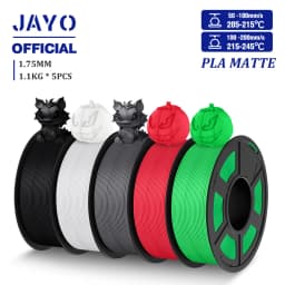 JAYO 5 Rolls 3D Filament PLA/PLA META/PETG/SILK PLA+/Wood/PLA Marblel/ APLA 1.75mm1.1KG 3D Printer Filament for FDM Muticolor