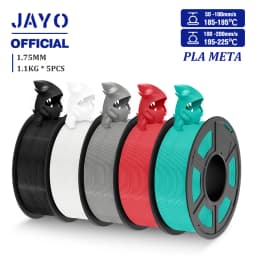 JAYO 5 Rolls 3D Filament PLA/PLA META/PETG/SILK PLA+/Wood/PLA Marblel/ APLA 1.75mm1.1KG 3D Printer Filament for FDM Muticolor