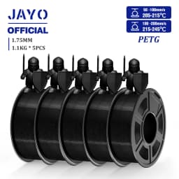 JAYO 5 Rolls 3D Filament PLA/PLA META/PETG/SILK PLA+/Wood/PLA Marblel/ APLA 1.75mm1.1KG 3D Printer Filament for FDM Muticolor