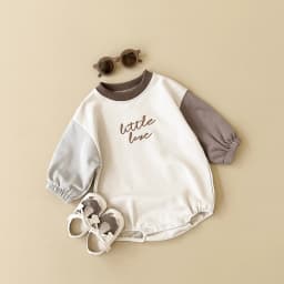 Autumn Baby Girl Clothes Newborn Toddler Boy Jumpsuit Letter Embroidery Long Sleeve Splicing Colors Bodysuits Rompers Baby