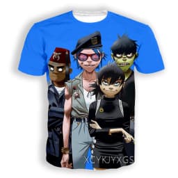 Rock Band Gorillaz 3d Printed T-shirt Men Women Fashion T-shirt Kids Hip Hop Tops Tees Punk Tshirt Graphic T Shirt Mens Clothing